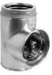 Duravent 6" Diameter DuraTech Standard Tee with Cap - 6DT-ST, 810000113 - Chimney Cricket