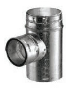 (X) Duravent 4" to 6" Diameter Type B Gas Vent Round Rigid Increaser Tee - WHEN STOCK IS DEPLETED NO LONGER AVAILABLE - Chimney Cricket