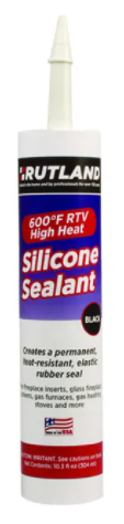 Rutland Black 600 Degree RTV High Heat Silicone (10.3oz) - Chimney Cricket