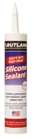Rutland Clear 500 Degree RTV High Heat Silicone (10.3oz) - Chimney Cricket