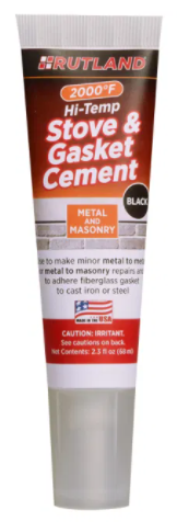 Rutland Original Black Stove Gasket Cement (2.3 oz) - Chimney Cricket