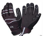 Pro Black Synthetic Leather Palm Work Gloves - Chimney Cricket