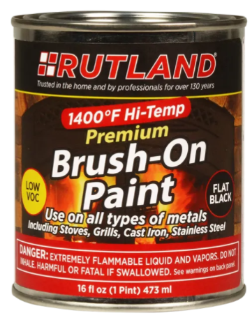 Rutland 1400 Degree Hi-Temp Brush-On Paint (CS6) - Sold as Each - Chimney Cricket