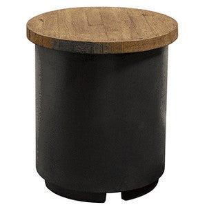 Reclaimed Wood Contempo Tank/End Table - Black - Chimney Cricket