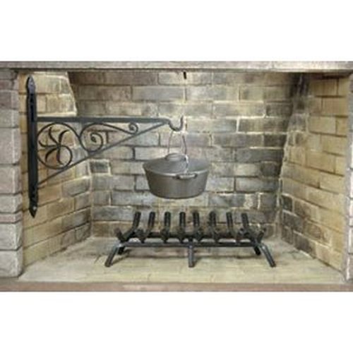 24" Fireplace Crane Wrought Iron