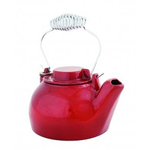 Red Humidifying Kettle - Baked Enamel