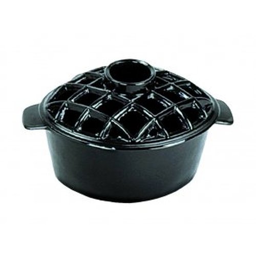 Black Lattice Top Steamer
