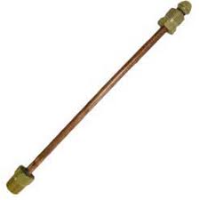 Pigtail / Hogtail, 3/8" Tube X POL X 1/2" M.NPT X 12" w/ 7/8" Nut, RegO, - Chimney Cricket