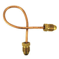 Pigtail / Hogtail, POL X POL X 12" w/ 270° RH Bend & 7/8" Nuts, 3/8" Tube, RegO (CS25) - Chimney Cricket