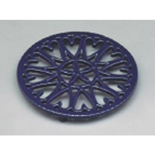7" Shiny Blue Enamel Trivet