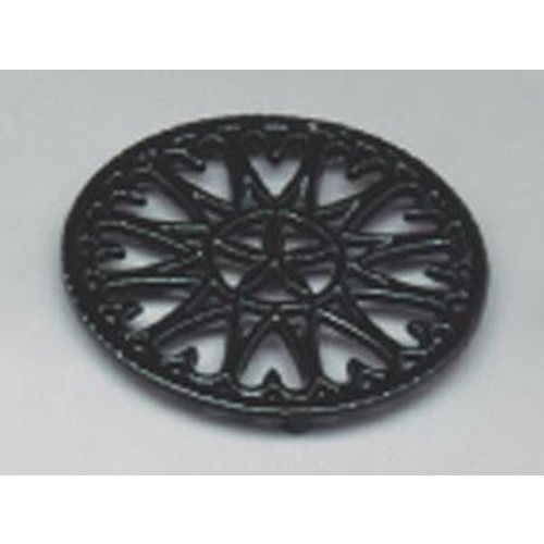 7" Shiny Black Enamel Trivet