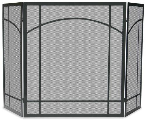 3 Fold Black Wrought Iron Screen Mission Design