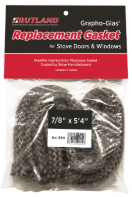 Rutland 64" x 7/8" Grapho-Glas Rope Gasket Replacement - Chimney Cricket