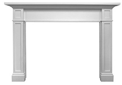 Fireside Furnishings Acadia Flush Mantel - C - Primed MDF - Chimney Cricket