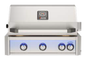 AOG 30" L-Series Built-In Grill w/ Backburner & Rotisserie Kit - LP