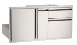AOG Door w/ Double Drawer & Platter Storage
