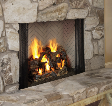 Majestic 36" Ashland Radiant Wood Burning Fireplace - Chimney Cricket