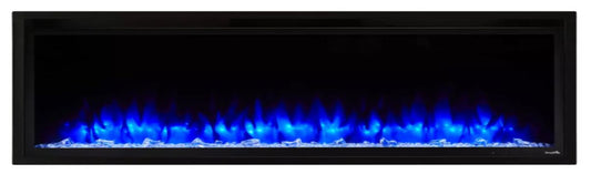 Simplifire 70" Allusion Platinum Recessed Linear Electric Fireplace - Chimney Cricket