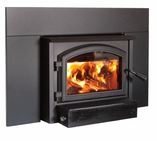 ES Archway 1700 Wood Burning Insert with Blower - Metallic Black - Chimney Cricket