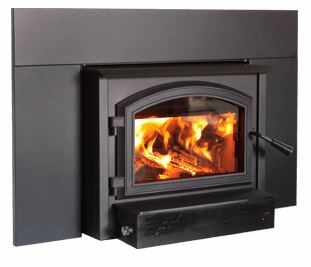 ES Archway 2300 Wood Burning Insert with Blower - Metallic Black - Chimney Cricket