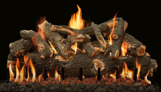 Grand Canyon 60" Arizona Weathered Oak See-Thru 15-Piece Log Set (2 Boxes) - Chimney Cricket