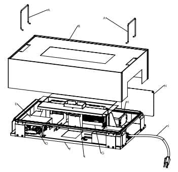 Grand Canyon 48" Bedrock II Ventless Linear Drop-In Burner and Case with Electronic Control - LP - Chimney Cricket