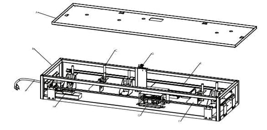 Grand Canyon 72" Bedrock Linear Traditional Drop-In Burner with Electronic Control - LP - Chimney Cricket