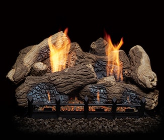 Monessen 24" Berkley Oak 7-Piece Fiber Ceramic Log Set - BO24-F - Chimney Cricket