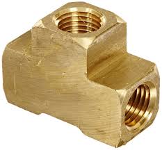 Tee, 1/2" Brass Pipe, AC&B, AB101F - Chimney Cricket