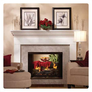 WMH 36" Breckenridge See-Thru Premium Flush Front Circulating Firebox - Chimney Cricket