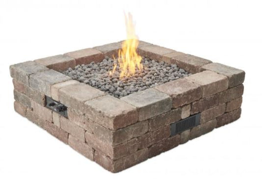 Outdoor Greatroom Bronson Block Square Gas Fire Pit Kit ** - Chimney Cricket
