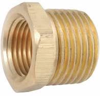 Bushing, 3/8" X 1/4" Brass Pipe, AC&B, AB110EC - Chimney Cricket