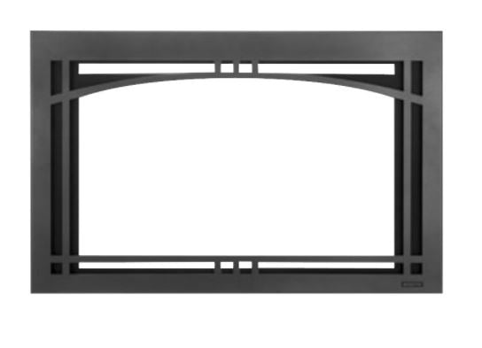 Majestic 30" Contemporary Arch Screen Front - Black - Chimney Cricket