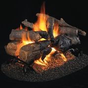 RHP 24" Charred American Oak SEE THRU Gas Logs - Chimney Cricket