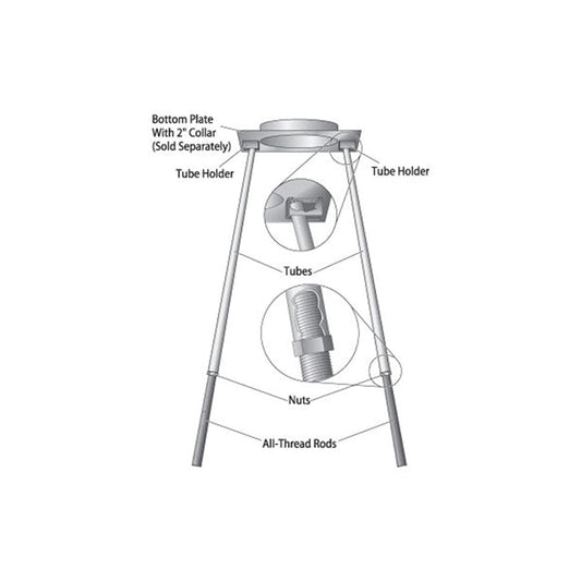 HomeSaver UltraPro/Pro 304-Alloy Stainless Steel Bottom Plate Leg Support System - Chimney Cricket