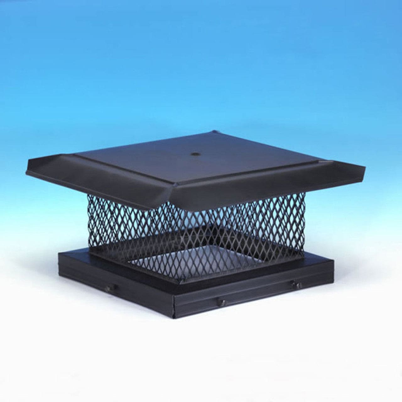 8" X 8" HomeSaver Pro 5/8" Mesh 304-Alloy Galvanized Steel Single-Flue Chimney Cap - Chimney Cricket