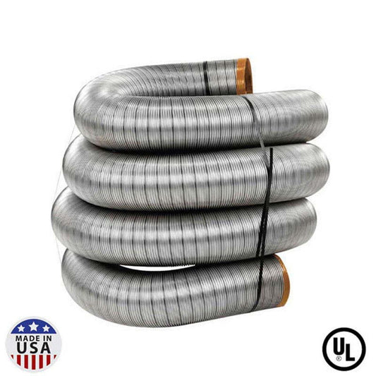 4" X 30' HomeSaver UltraPro .005 316Ti-Alloy Stainless Steel Pre-Cut Liner - Chimney Cricket