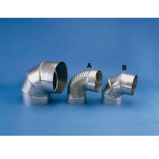 7" Heatfab 316-Alloy Stainless Steel 90-Degree Adjustable Sectioned Elbow - 3715AR - Chimney Cricket