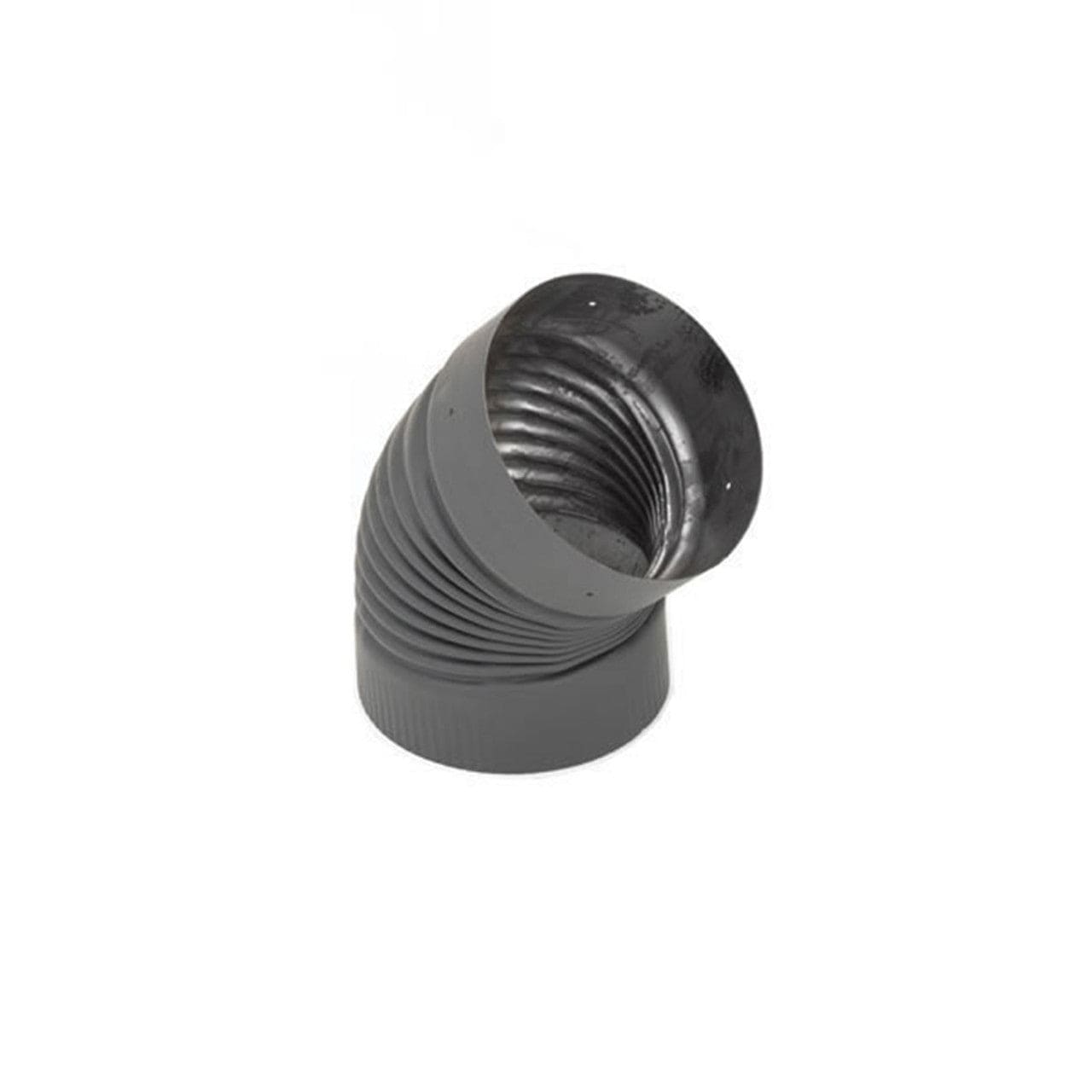 6" Heatfab Black 45-Degree Sectioned Elbow - Chimney Cricket