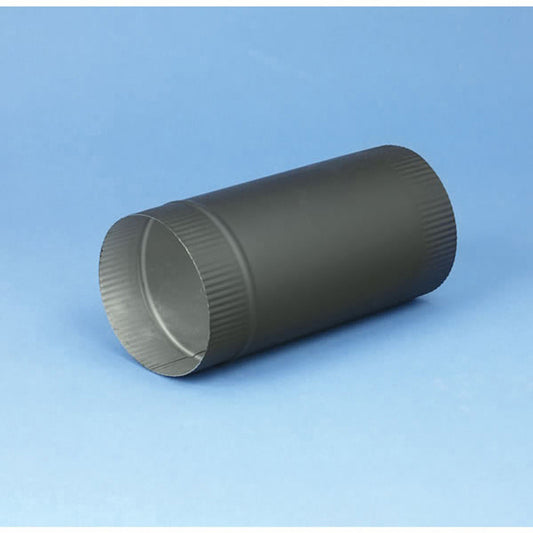 6" Heatfab Black Tee Connector - 2 Male Ends - Chimney Cricket