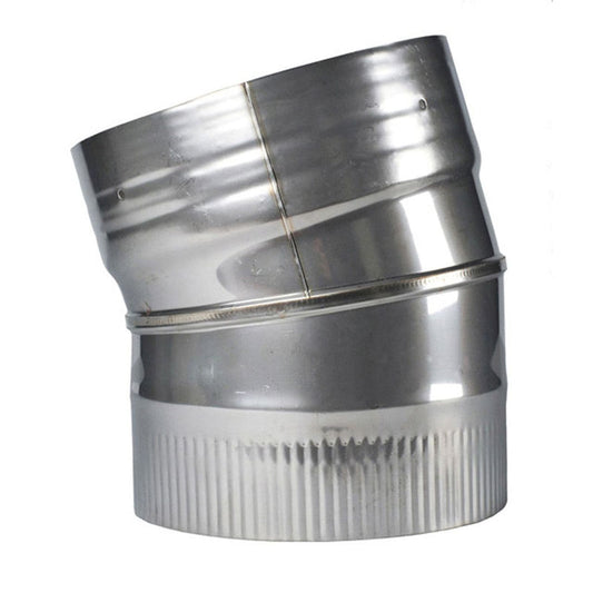 6" HomeSaver RoundFlex Heatfab 15-Degree Stainless Steel Corrugated Elbow - 4609FLEX - Chimney Cricket