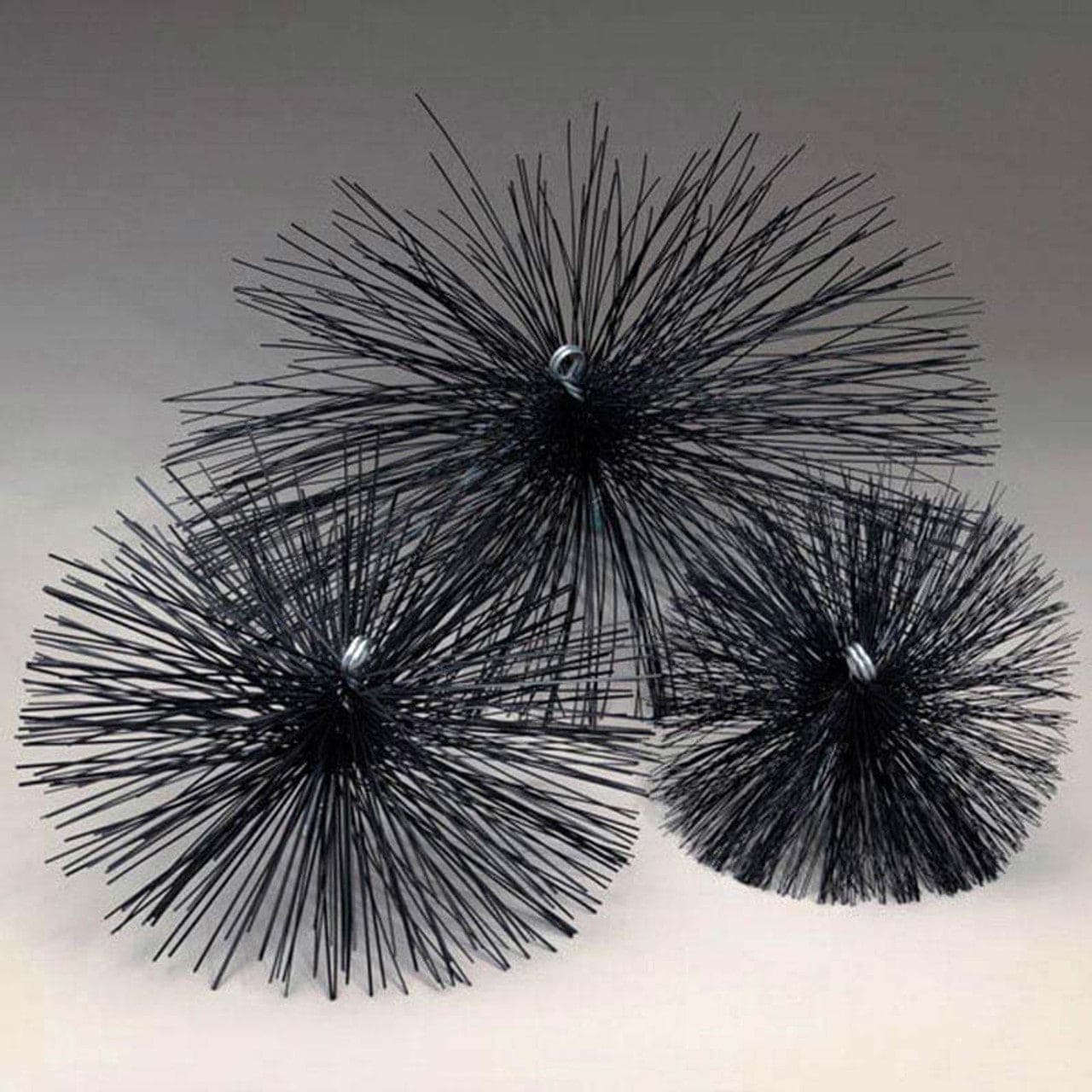 12" Round Duct Cleaning Nylon Bristle Brush with 3/8" PT - Chimney Cricket