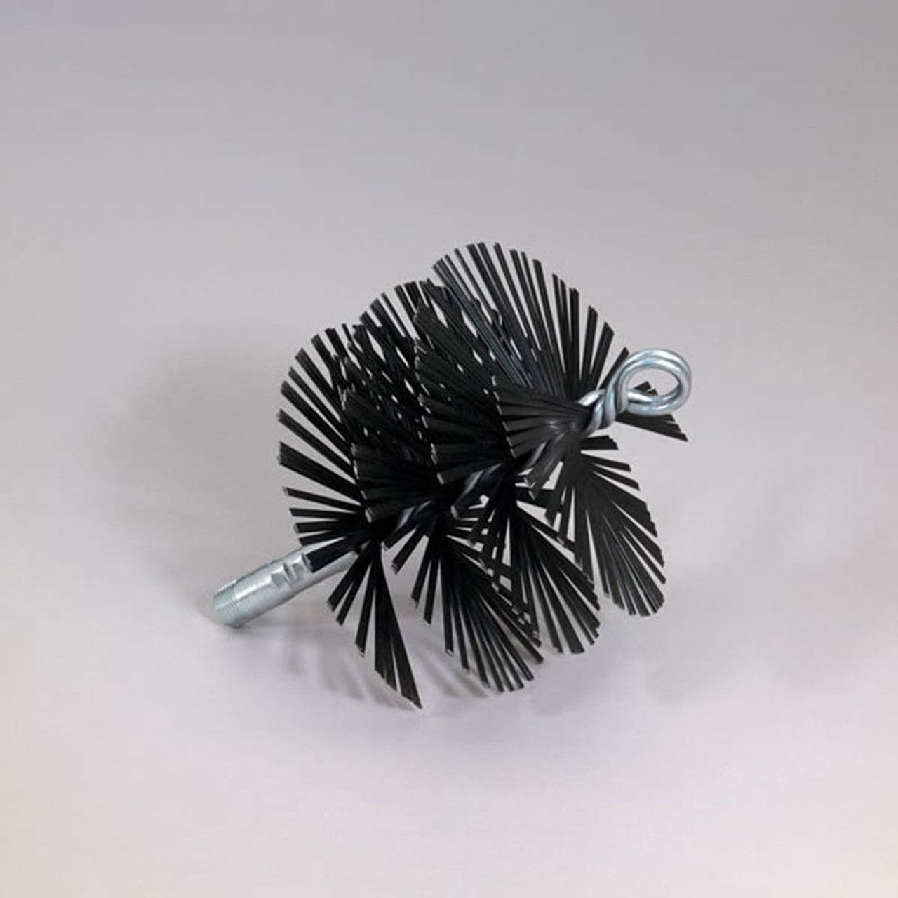 6" Flat Wire Round Chimney Cleaning Brush with 3/8" PT - Chimney Cricket