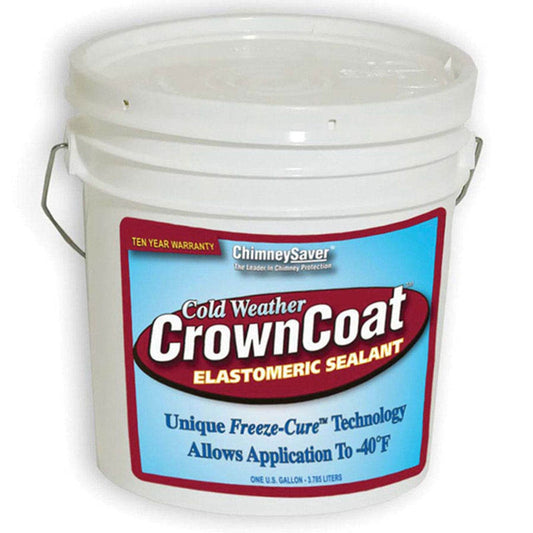 1 Gallon Container of Cold Weather CrownCoat Brushable Sealant - 300039 - Chimney Cricket