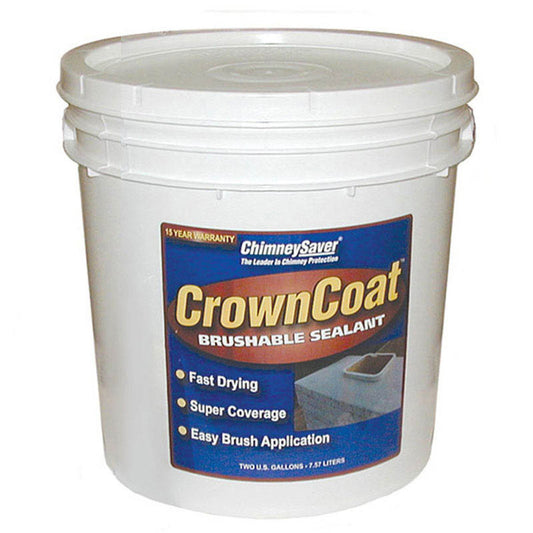 5 Gallons of CrownCoat Brushable Gray Sealant - 300010 - Chimney Cricket