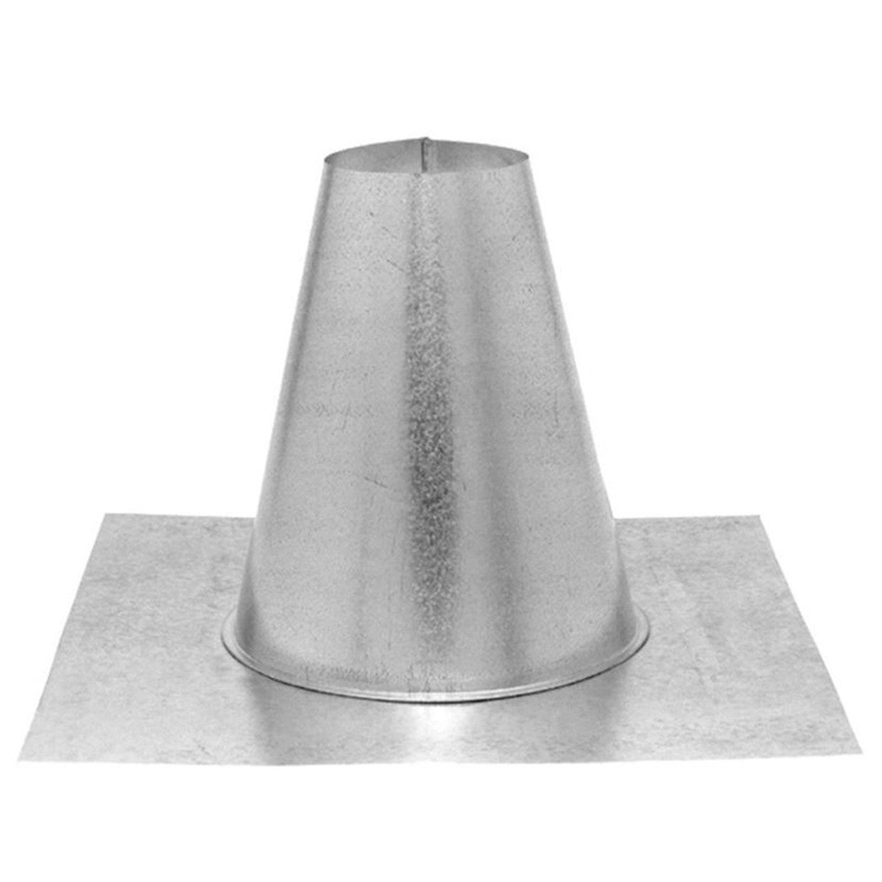 3" PelletVent Pro Galvalume Tall Cone Roof Flashing - 3PVP-FF - Chimney Cricket