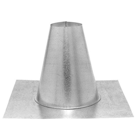 3" PelletVent Pro Galvalume Tall Cone Roof Flashing - 3PVP-FF - Chimney Cricket