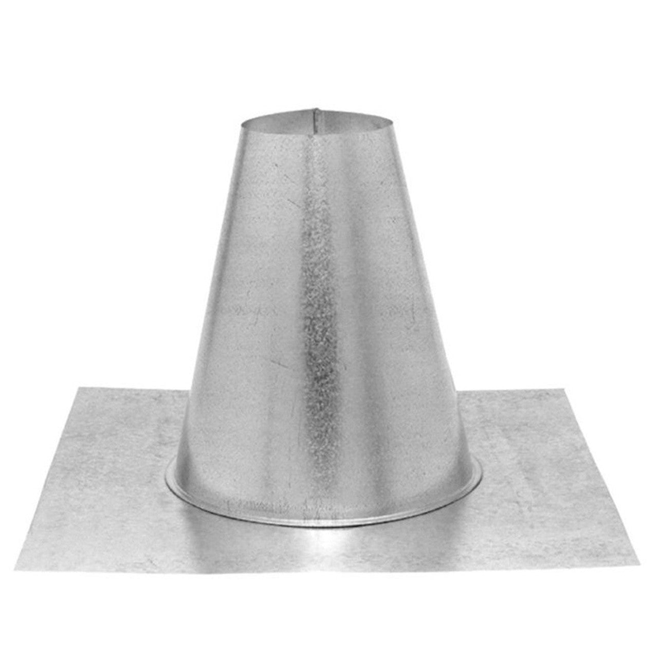 4" PelletVent Pro Galvalume Tall Cone Roof Flashing - 4PVP-FF - Chimney Cricket