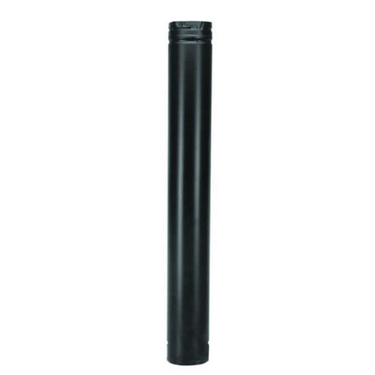 3" x 24" PelletVent Pro Double-Wall Black Pipe Length - 3PVP-24B - Chimney Cricket