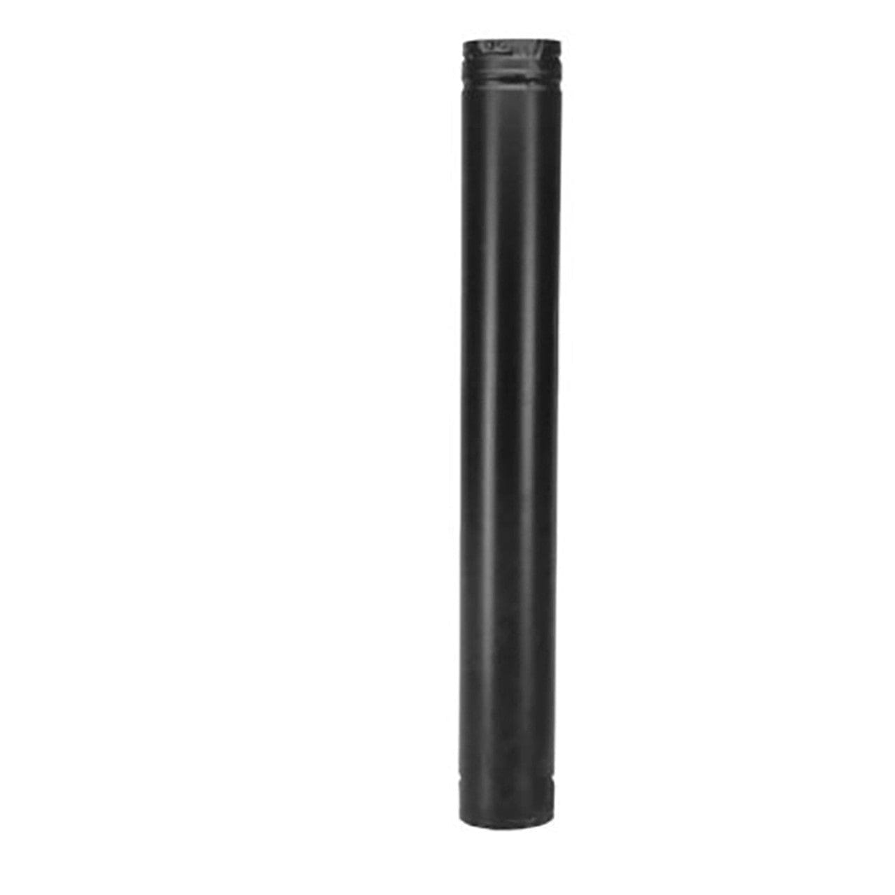 3" x 60" PelletVent Pro Double-Wall Black Pipe Length - 3PVP-60B - Chimney Cricket